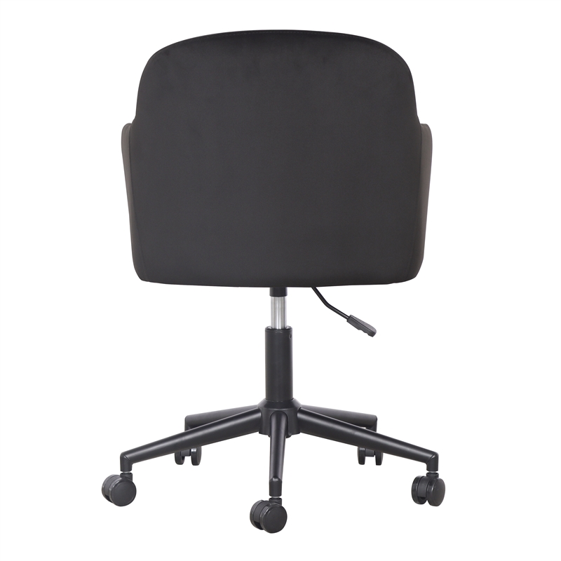 TOV Furniture Sydney Black Performance Velvet Office Desk Chair