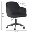 TOV Furniture Sydney Black Performance Velvet Office Desk Chair