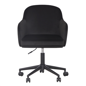 TOV Furniture Sydney Black Performance Velvet Office Desk Chair