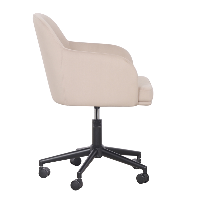 Sydney Taupe Performance Velvet Office Desk Chair