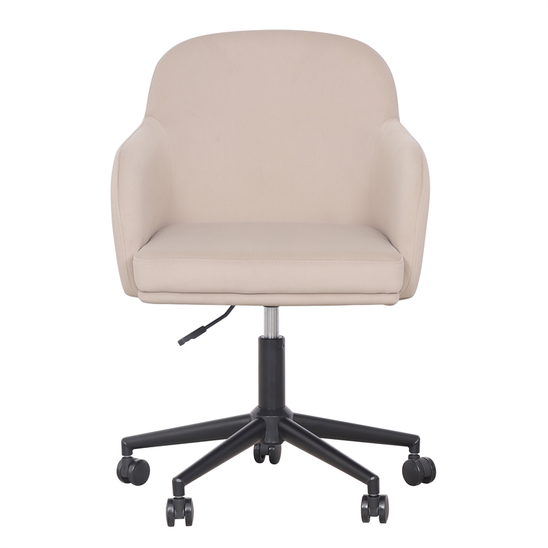 Sydney Taupe Performance Velvet Office Desk Chair