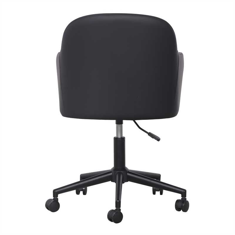 TOV Furniture Sydney Black Performance Vegan Leather Office Desk Chair
