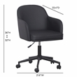 TOV Furniture Sydney Black Performance Vegan Leather Office Desk Chair