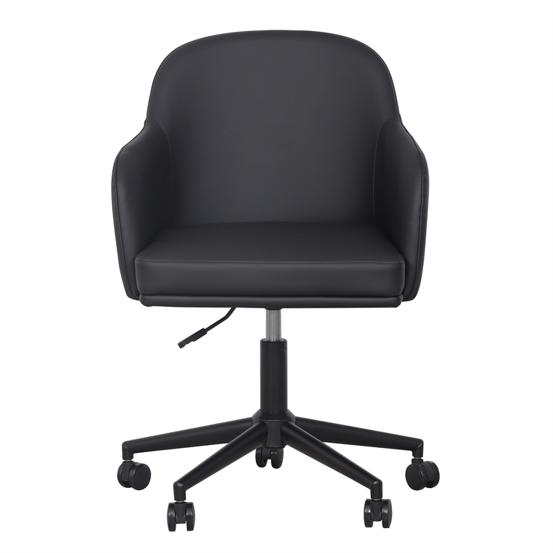 TOV Furniture Sydney Black Performance Vegan Leather Office Desk Chair