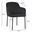Sydney Black Performance Velvet Armchair Set of 2