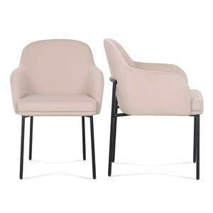 Sydney Taupe Performance Velvet Armchair Set of 2