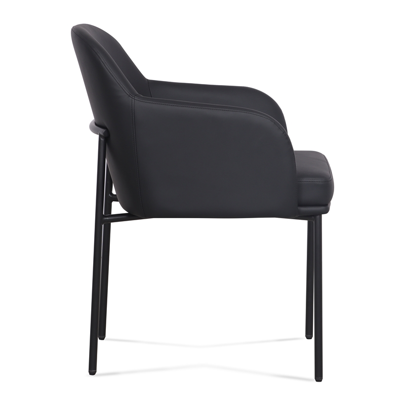 Sydney Black Performance Vegan Leather Armchair Set of 2