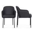 Sydney Black Performance Vegan Leather Armchair Set of 2