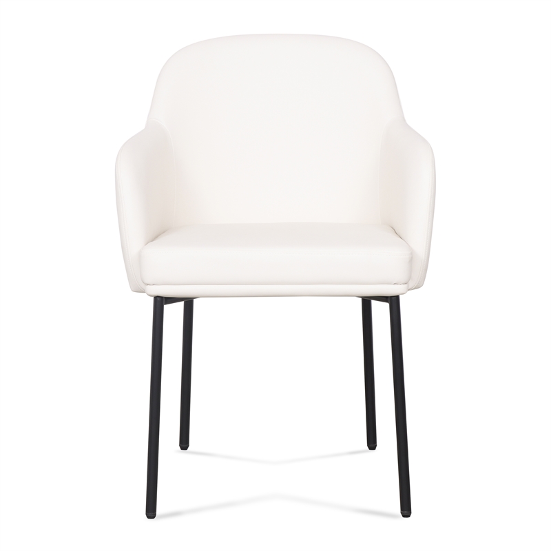 Sydney Cream Performance Vegan Leather Armchair Set of 2