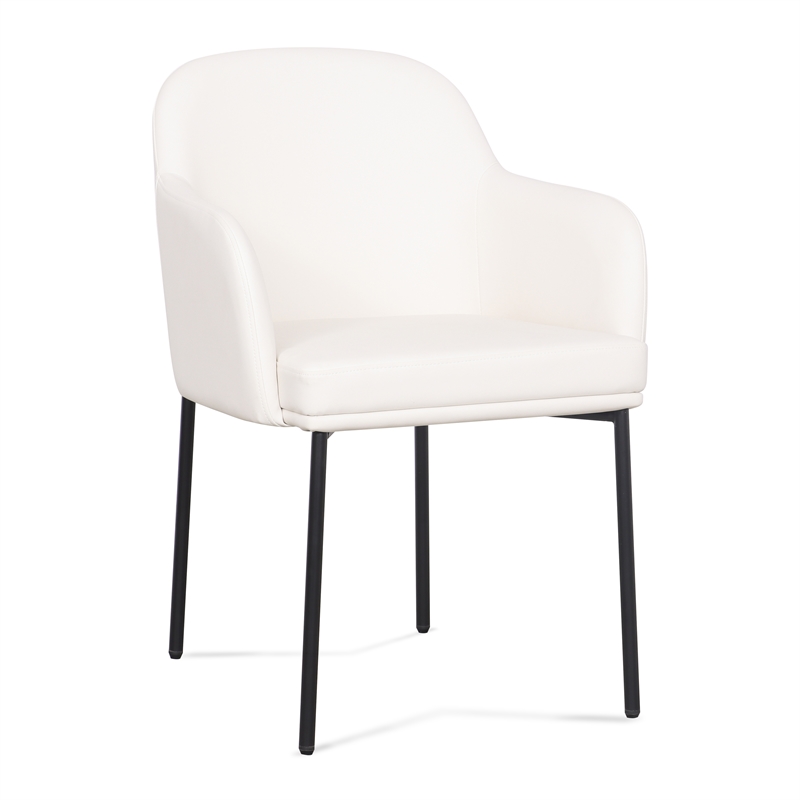 Sydney Cream Performance Vegan Leather Armchair Set of 2