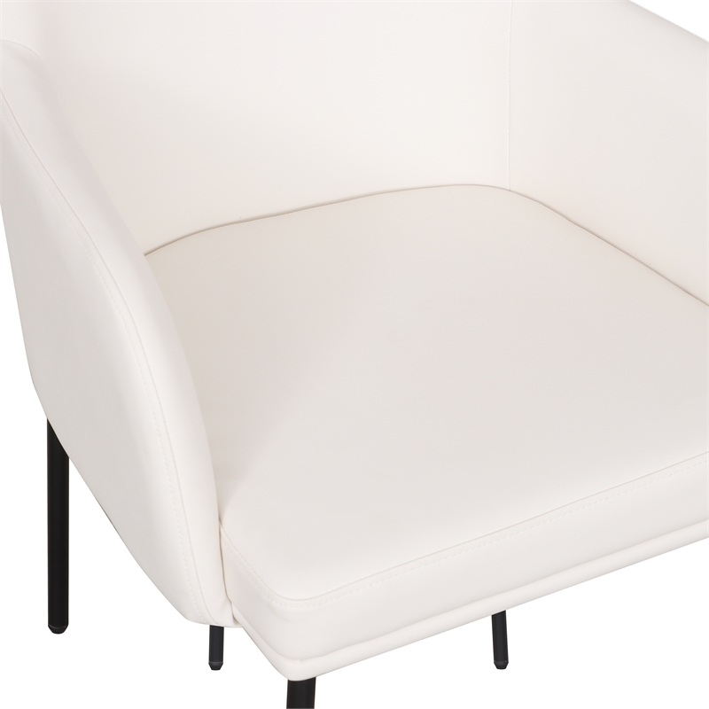 Sydney Cream Performance Vegan Leather Armchair Set of 2