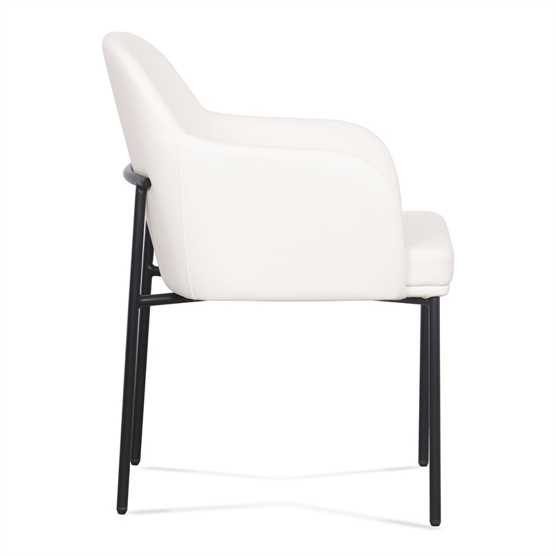 Sydney Cream Performance Vegan Leather Armchair Set of 2