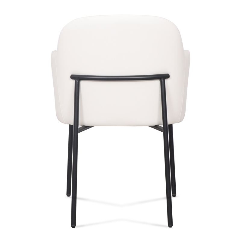 Sydney Cream Performance Vegan Leather Armchair Set of 2