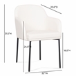 Sydney Cream Performance Vegan Leather Armchair Set of 2