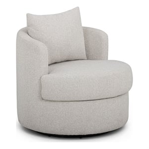 TOV Furniture Silvi Off White Boucle Swivel Chair