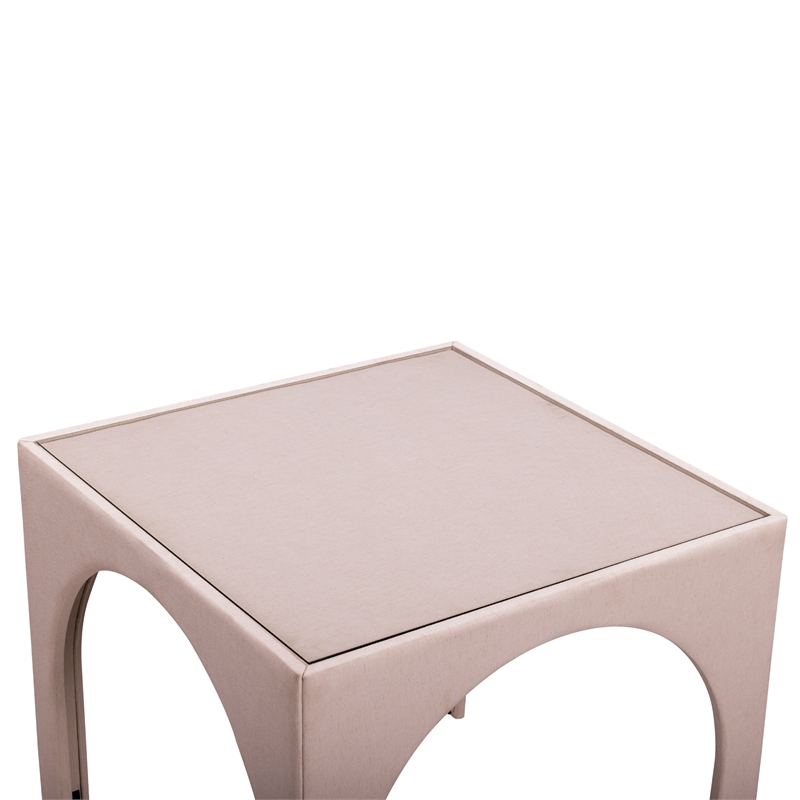 Tomlin Light Pink Performance Chenille Game Table and Ottoman Set