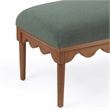 Oodle Green Vegan Mohair Bench in Walnut