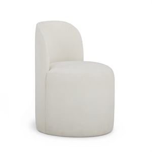 Persa Round Back Cream Performance Chenille Dining Chair