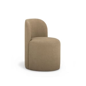 Persa Round Back Light Brown Performance Chenille Dining Chair