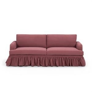 Gertrude Plum Upcycled Fabric Sofa