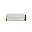 Abby Cream Knubby Fabric Storage Bench