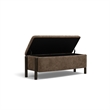 Abby Brown Knubby Fabric Storage Bench