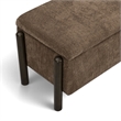 Abby Brown Knubby Fabric Storage Bench