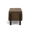 Abby Brown Knubby Fabric Storage Bench