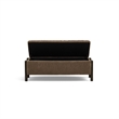 Abby Brown Knubby Fabric Storage Bench