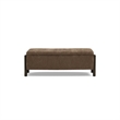 Abby Brown Knubby Fabric Storage Bench