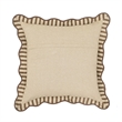 Earthy Brown Striped Linen Accent Pillow