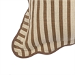 Earthy Brown Striped Linen Accent Pillow