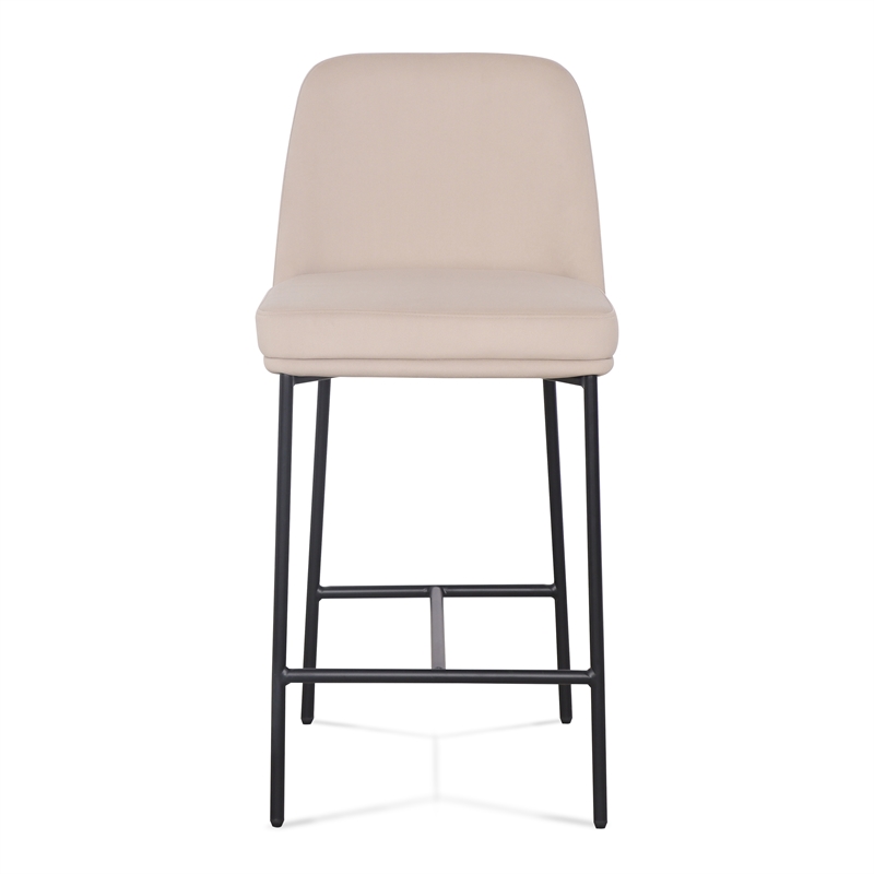 Sydney Taupe Performance Velvet Counter Stool Set of 2