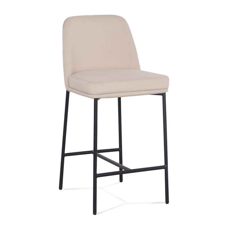 Sydney Taupe Performance Velvet Counter Stool Set of 2
