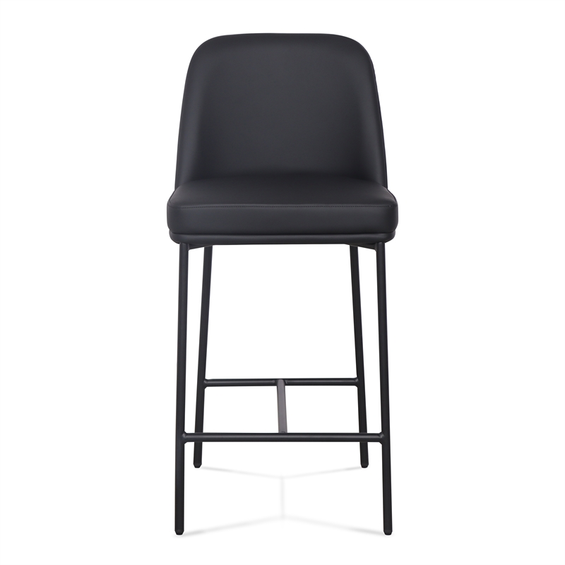 Sydney Black Performance Vegan Leather Counter Stool Set of 2