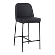 Sydney Black Performance Vegan Leather Counter Stool Set of 2