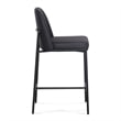 Sydney Black Performance Vegan Leather Counter Stool Set of 2