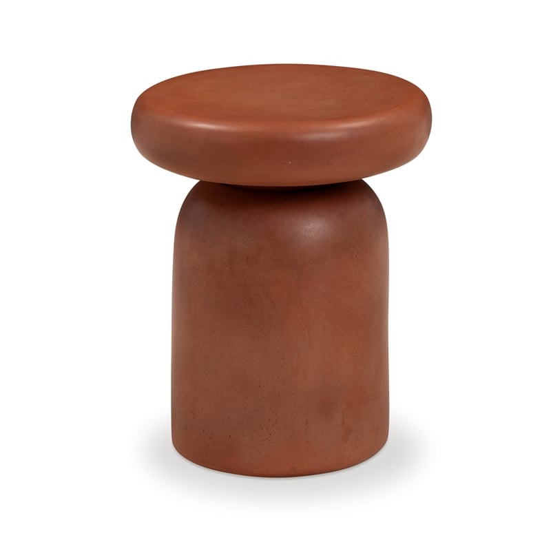Lydia Red Concrete Indoor/Outdoor Side Table
