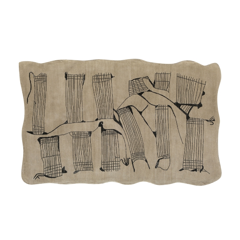 Mezzo Natural Hand Tufted Floor Rug 5x8'