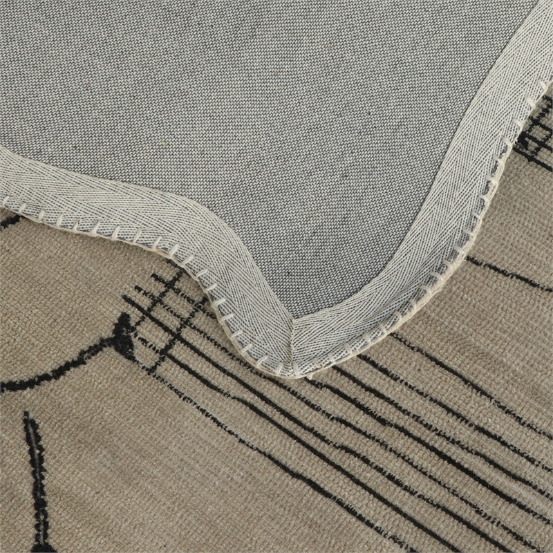 Mezzo Natural Hand Tufted Floor Rug 5x8'