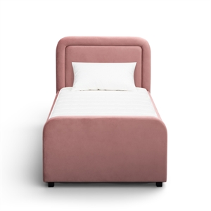 Briella Salmon Velvet Trundle Bed
