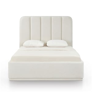 Parker Cream Chenille Queen Bed