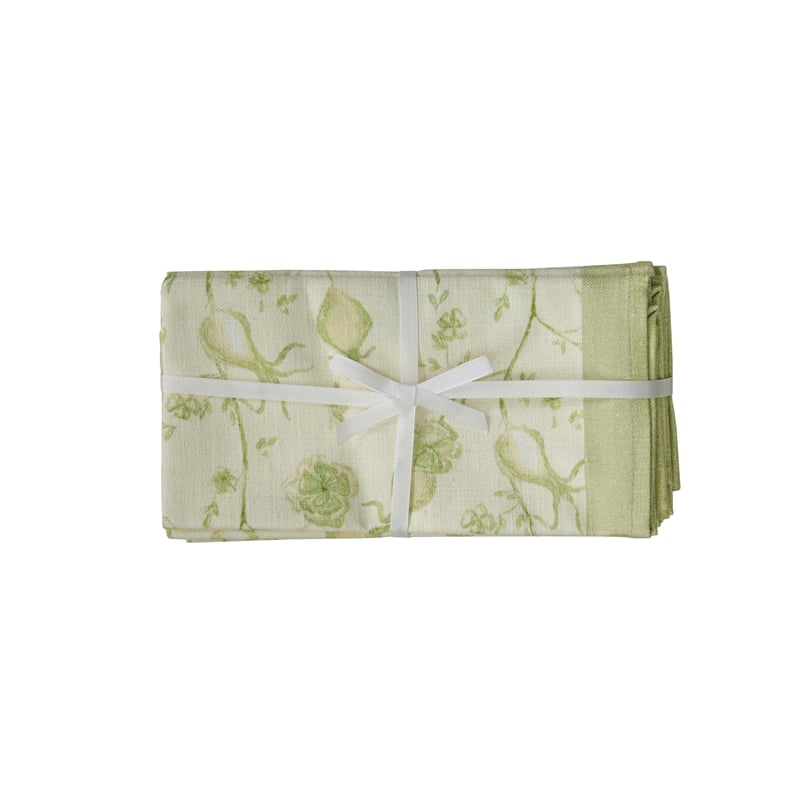 Dolce Olive Green Natural Cotton Napkin (Set of 4)