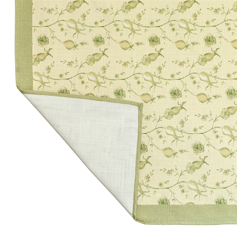Dolce Olive Green Natural Cotton Table Cloth 70x120