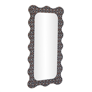 Charlene Squiggle Wall Mirror - Biologic Print