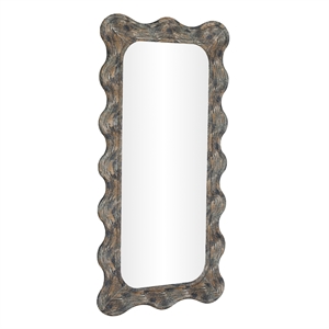 Charlene Squiggle Wall Mirror - Watercolor Print