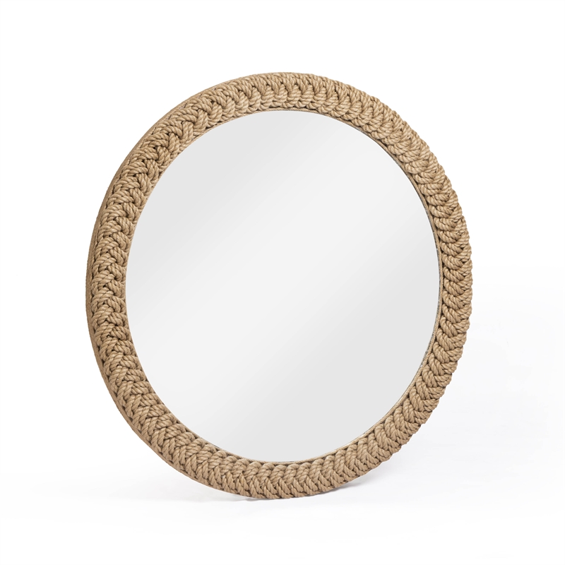 TOV Furniture Midge Rope Round Wall Mirror