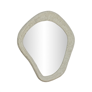 Orpheus Ribbed Faux Stone Fiberglass Wall Mirror