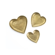 Coeur Hammered Iron Heart-Shaped Catchalls - Set of 3