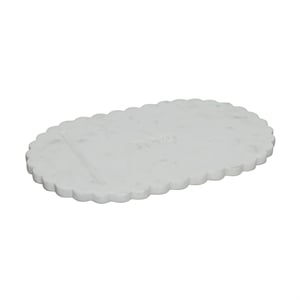 Shabbat White Marble Serving Board